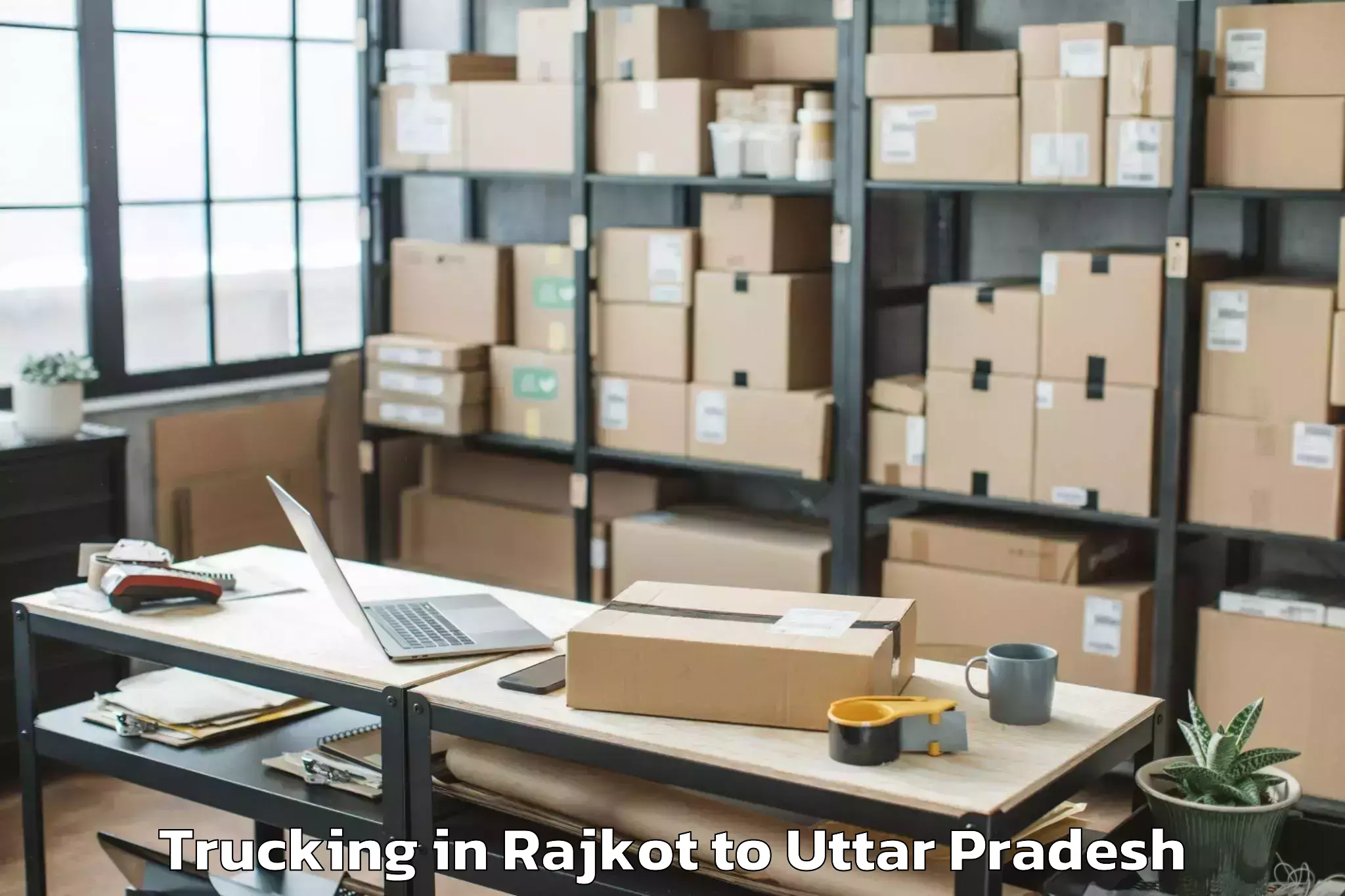 Rajkot to Uttar Pradesh Trucking Booking